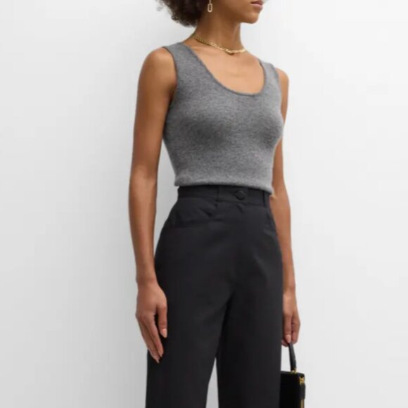 Neiman Marcus Tops - Neiman Marcus Cashmere Collection Cashmere Basic Tank Top Heather Grey M